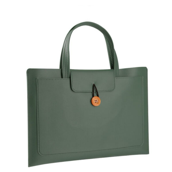 A09.11-01/14 Inch Leather Laptop Tote Bag Versatile Business Commute Work Office Handbag