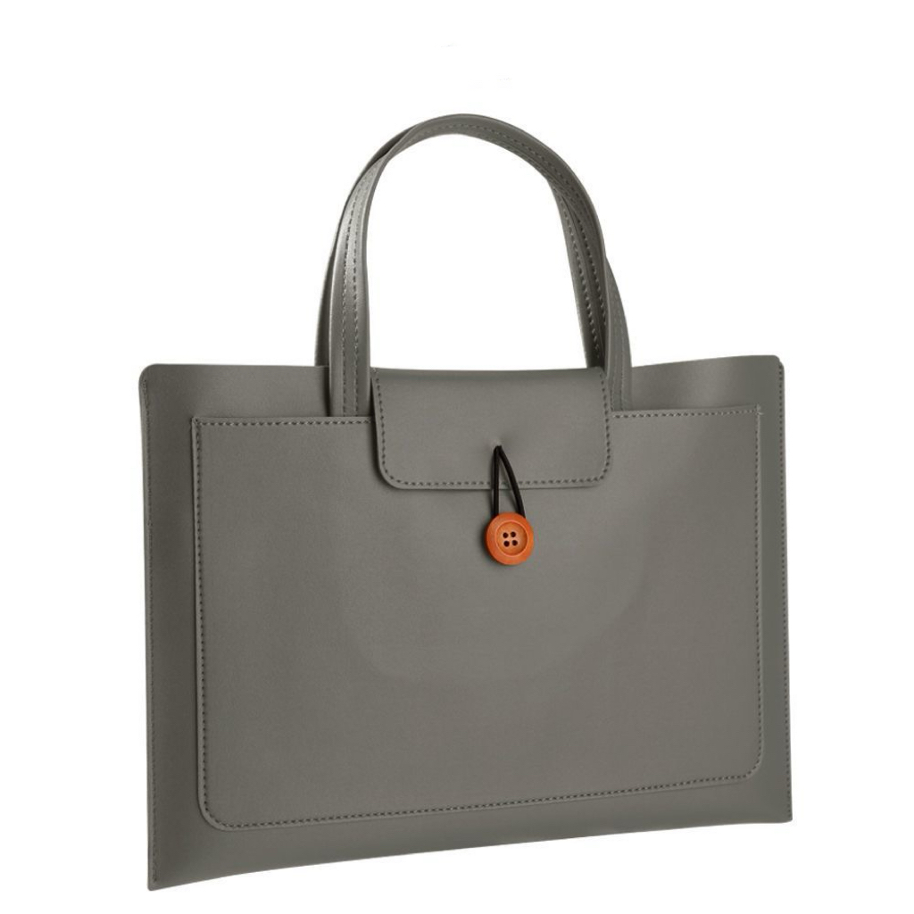 A09.11-01/14 Inch Leather Laptop Tote Bag Versatile Business Commute Work Office Handbag - Image 6