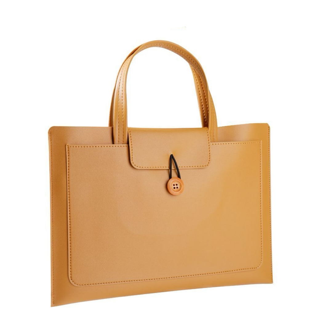 A09.11-01/14 Inch Leather Laptop Tote Bag Versatile Business Commute Work Office Handbag - Image 7