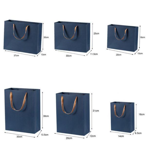 A09.14-03/Navy Blue Paper Gift Bags with Handles - Premium Business & Gifting Packaging Bags